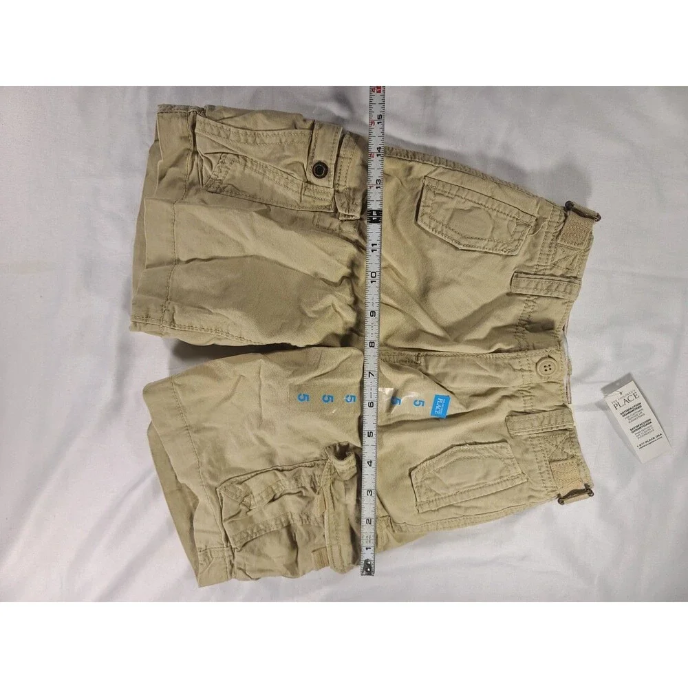 The Children's Place Boys Size 5 Khaki Cargo Shorts NWT